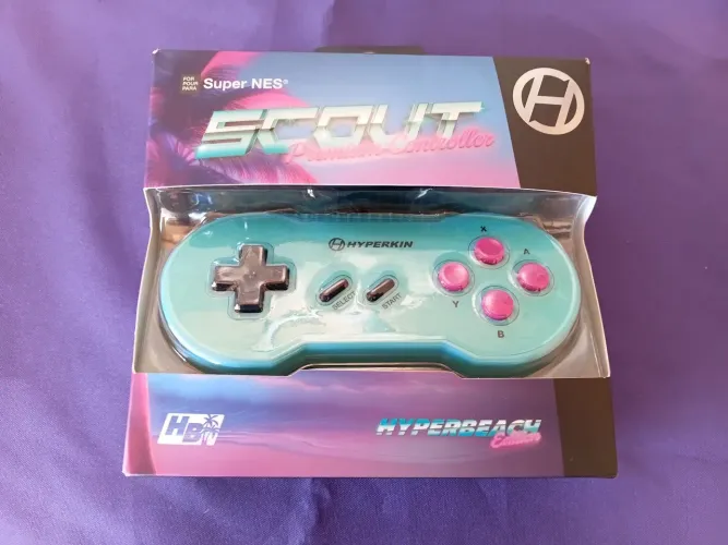Controle Snes Hyperkin na Caixa