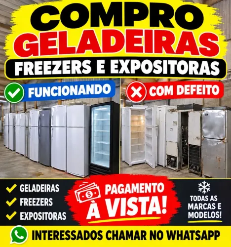 C0MPR0 GELADEIRA FREEZER EXP0SIT0RA C0M DEFEIT0