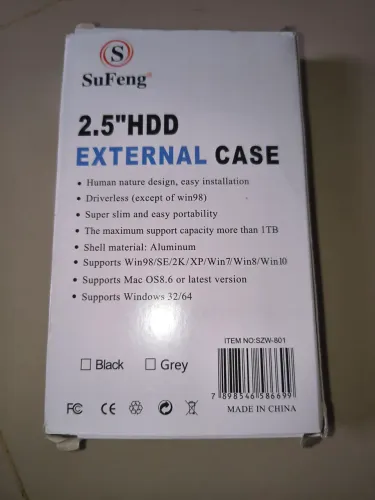 2.5 HDD external case USB