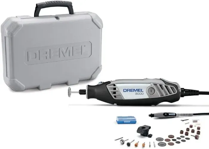 Mini micro retifica dremel 3000 nova 220v 2 acoplamentos 30 acessorios e maleta