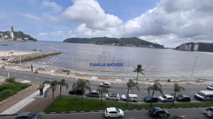 Apartamento para alugar 2 quartos frente mar Centro São Vicente
