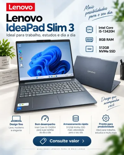 Lenovo IdeaPad Slim 3 - Intel Core i5-13420H | 8GB RAM | SSD NVMe 512GB