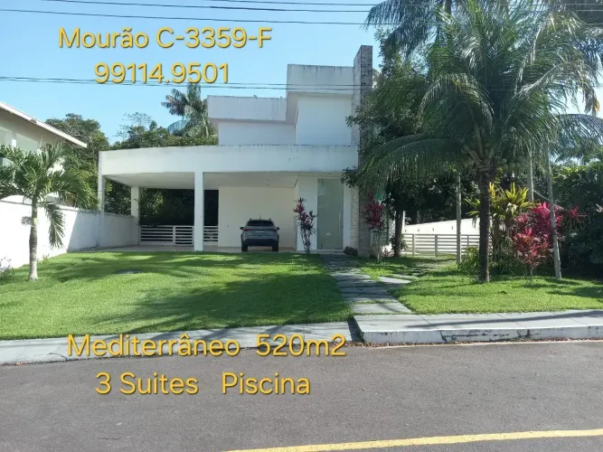 Casa duplex no Condomínio Mediterrâneo, 520, 3 suites e 1 quarto. Lazer Privativo