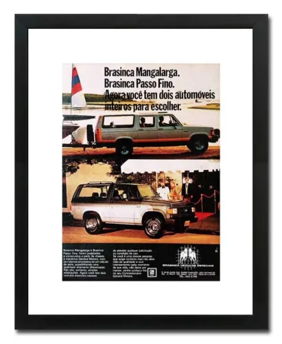 Chevrolet D20 Envemo ou Brasinca - Quadro decorativo com propaganda original de revista