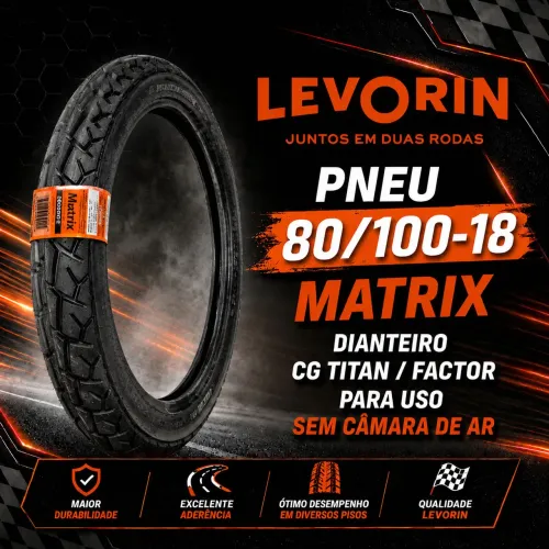 Pneu moto 80/100-18 Levorin - Novo