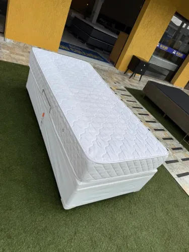 Cama box baú Solteiro COLCHÃO SEMINOVO TOP - ENTREGAMOS