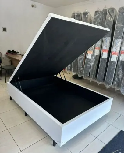 Base para cama casal com Baú de Fábrica