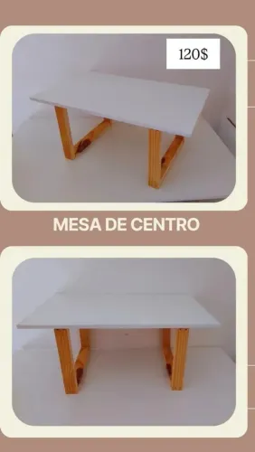 Mesinha de centro MDF branco
