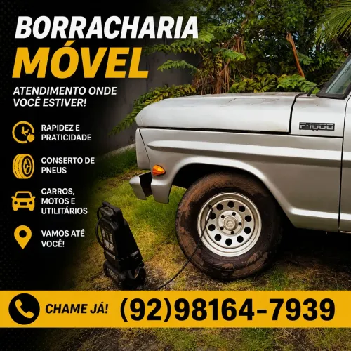 SOCORRO BORRACHARIA MÓVEL MANAUS | CONSERTO DE PNEU NA HORA (CARRO E MOTO)