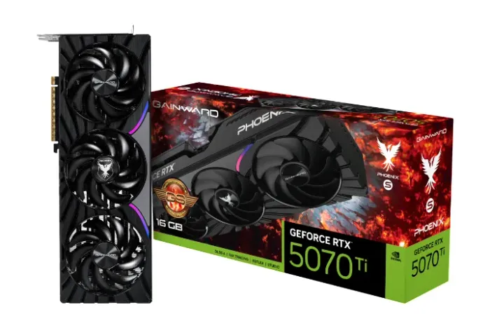 Placa De Vídeo Geforce Ddr7 16Gb/256 Bits Rtx 5070 Ti Gainward, 3 Fans, Dp, Hdmi, Ne7507Ts