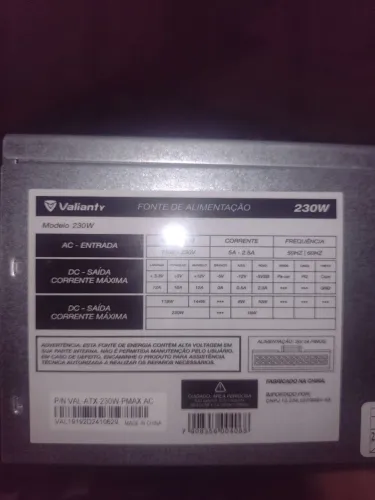 Fonte 230w usada em perfeito estado