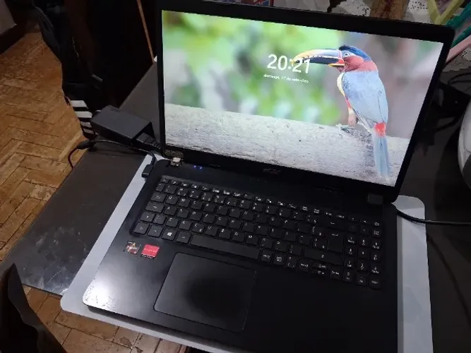 NOTEBOOK ACER ASPIRE 3 RYZEN 5 3500U 256GB DDR4 8GB 2400MHZ CARREGADOR, DOBRADIÇA E LADO