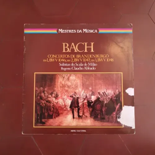 LP Vinil Bach - Concertos de Brandemburgo - Abril Cultural - Claudio Abbado