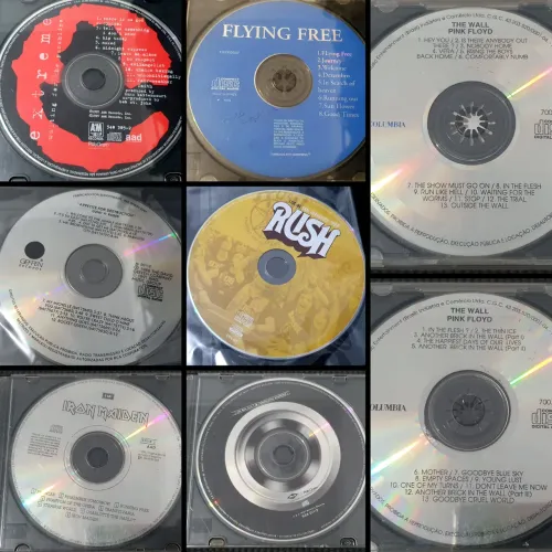 Lote de Cds Originais Loose Pink Floyd Iron Maiden Bon Jovi Extrene Guns n Roses Original