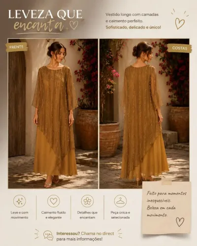 VESTIDO DE FESTA (VERDE OLIVA)