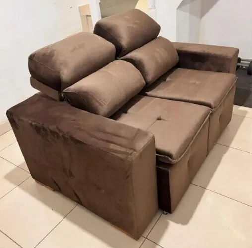 SOFÁ RETRÁTIL RECLINAVEL 1.60 CM D28 COM PILLOW TOP ( ENTREGAMOS HOJE ) 