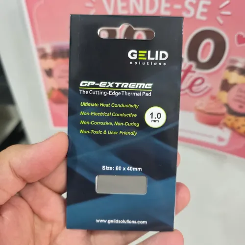 Thermal Pad para manutenção em Placa de Vídeo e Videogame, 1mm de espessura, 80x40mm Gelid