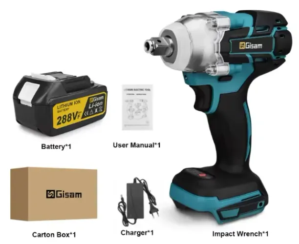Chave Impacto Gisam 18v 520 Nm De 1/2 Com 1 Bateria