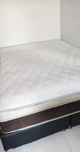 Cama box queem (box bipartido+colchão molas)