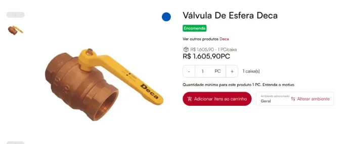 Válvula de esfera 3 polegadas Deca