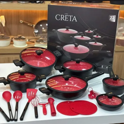 Jogo de panela de cerâmica Creta 
