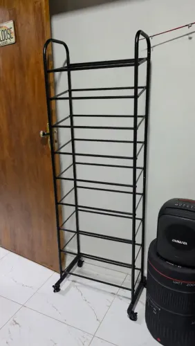 Sapateira Vertical Metal Preta