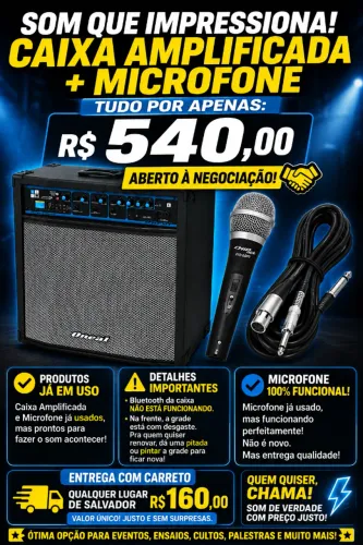 OPORTUNIDADE! CAIXA ONEAL + MICROFONE FUNCIONANDO | R$ 540 | ACEITO OFERTA