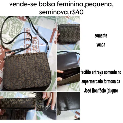 Bolsa feminina pequena seminova r$40