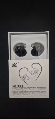 Fone KZ EDX Pro X preto com Microfone