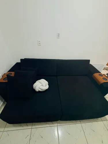 Sofá cama preto Premium.