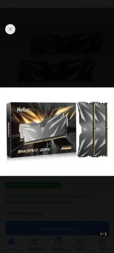 Memória ram Netac (shadow ll)