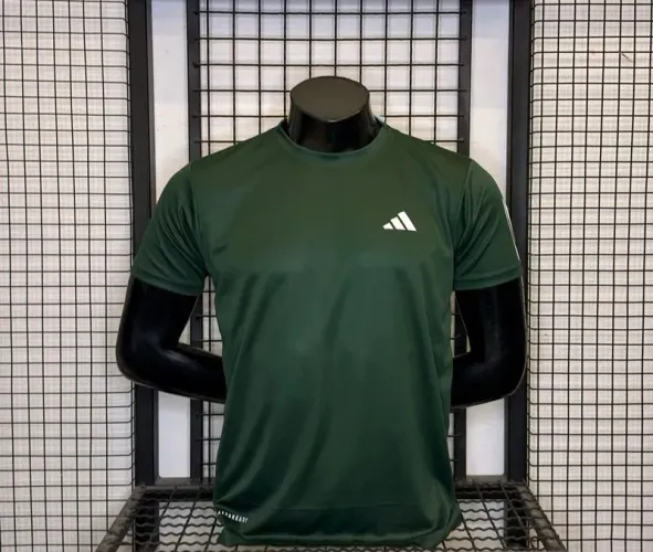 Camisa Dry Fit Adidas Verde Militar