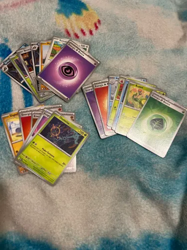 Pokémon Energias e diversas cartas/ lote com 20 cartas