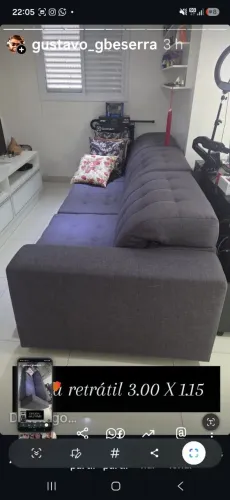 Sofá 3 lugares retrátil lindo
