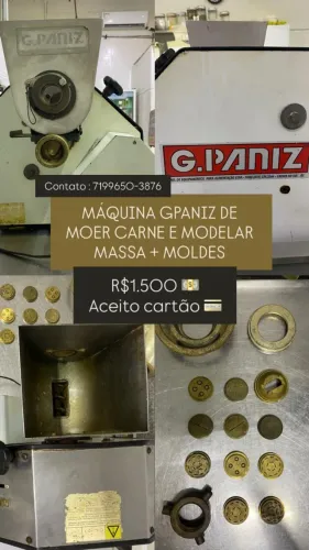 Máquina de moer carne e modelar massas