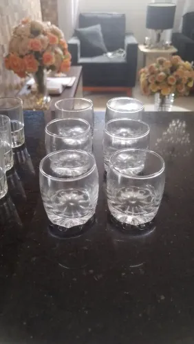 Jogo de copos de wiskes , tarca, copo de cachaça 