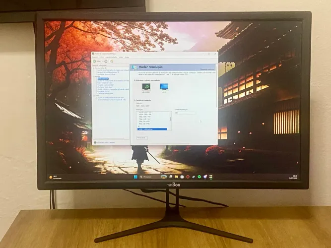 Monitor LED 24" mnBox 75Hz Full HD - Impecável!