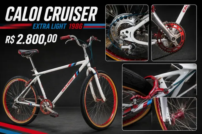 Bicicleta Caloi Cruiser extra light 1986 R$ 2.800.00