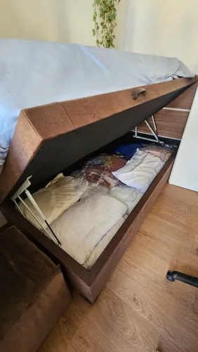 Cama de Solteiro Baú com Colchão