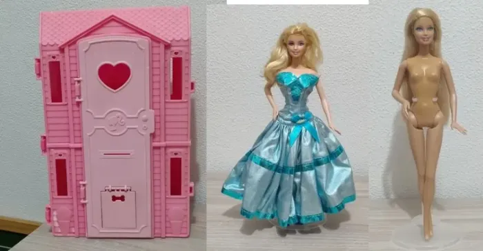 Lote 2 barbies + casinha