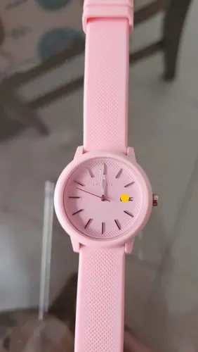 RELÓGIO ROSA LACOSTE COM CERTIFICADO - frete grátis