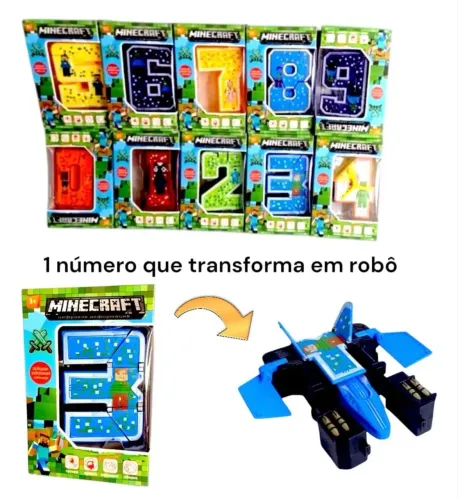 Brinquedo Minecraft 1 Numero Que Vira Robo