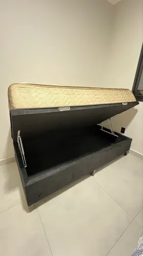 Box baú Solteirão + colchão Solteirão 1x2  Usado 