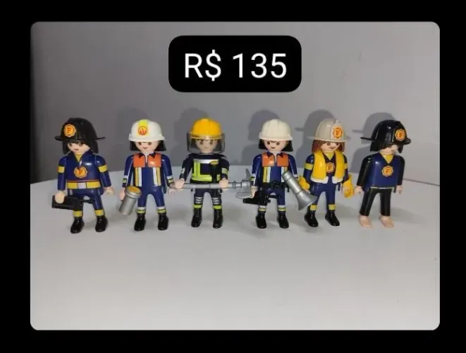 Seis Bombeiros Playmobil