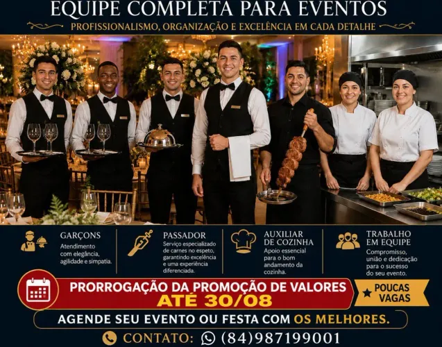 TEMOS PROFISSIONAIS PRO SEU EVENTO OU FESTA