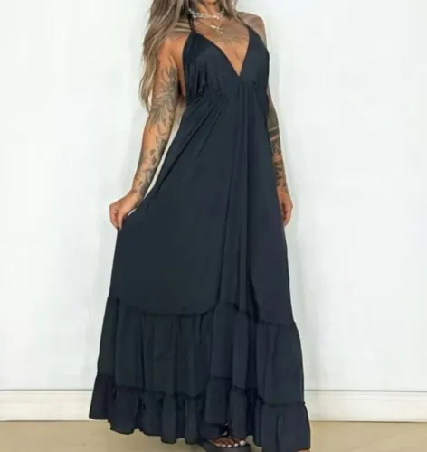 Vestido Indiano (Azul perolado)