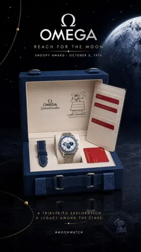OMEGA SPEEDMASTER SILVER SNOOPY AWARD 50TH ANNIVERSARY
