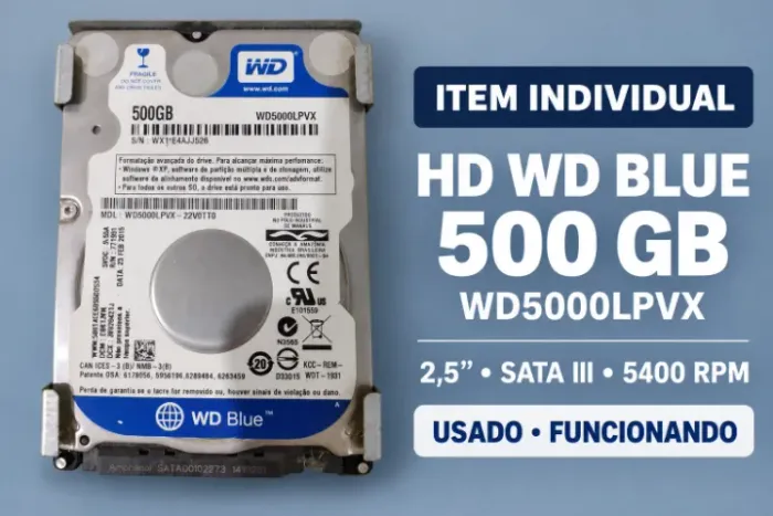 HD WD Blue 500 GB para notebook - SATA 2,5"