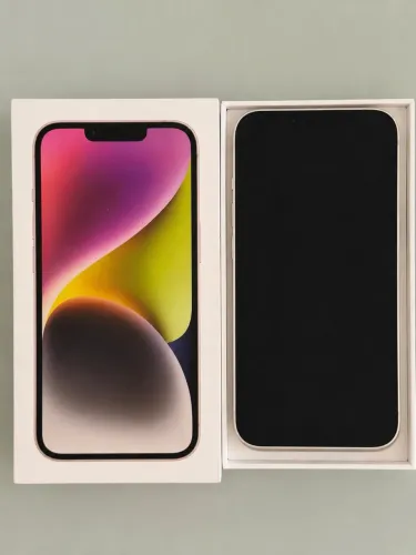iPhone 14 128GB Branco - Caixa, Nota Fiscal e Acessório