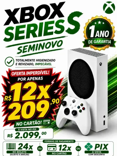 Xbox Series S Digital 512GB Seminovo com 1 ano de garantia  Frete Grátis 